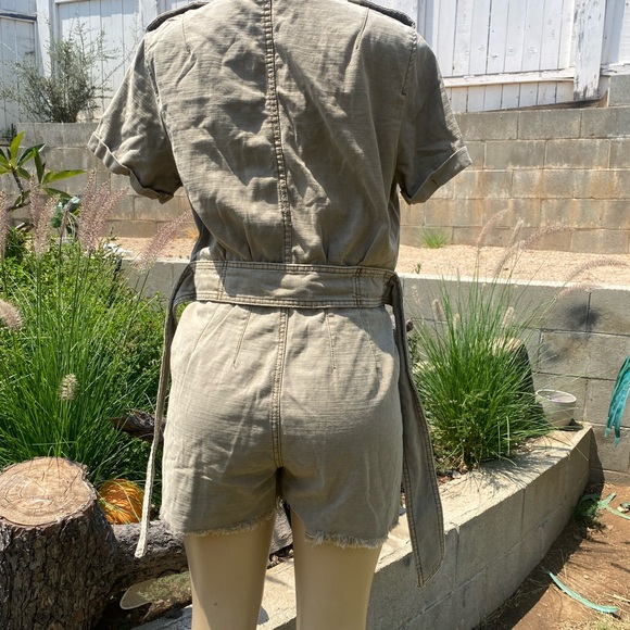 Free People Tan Utility Romper - Picture 10 of 11